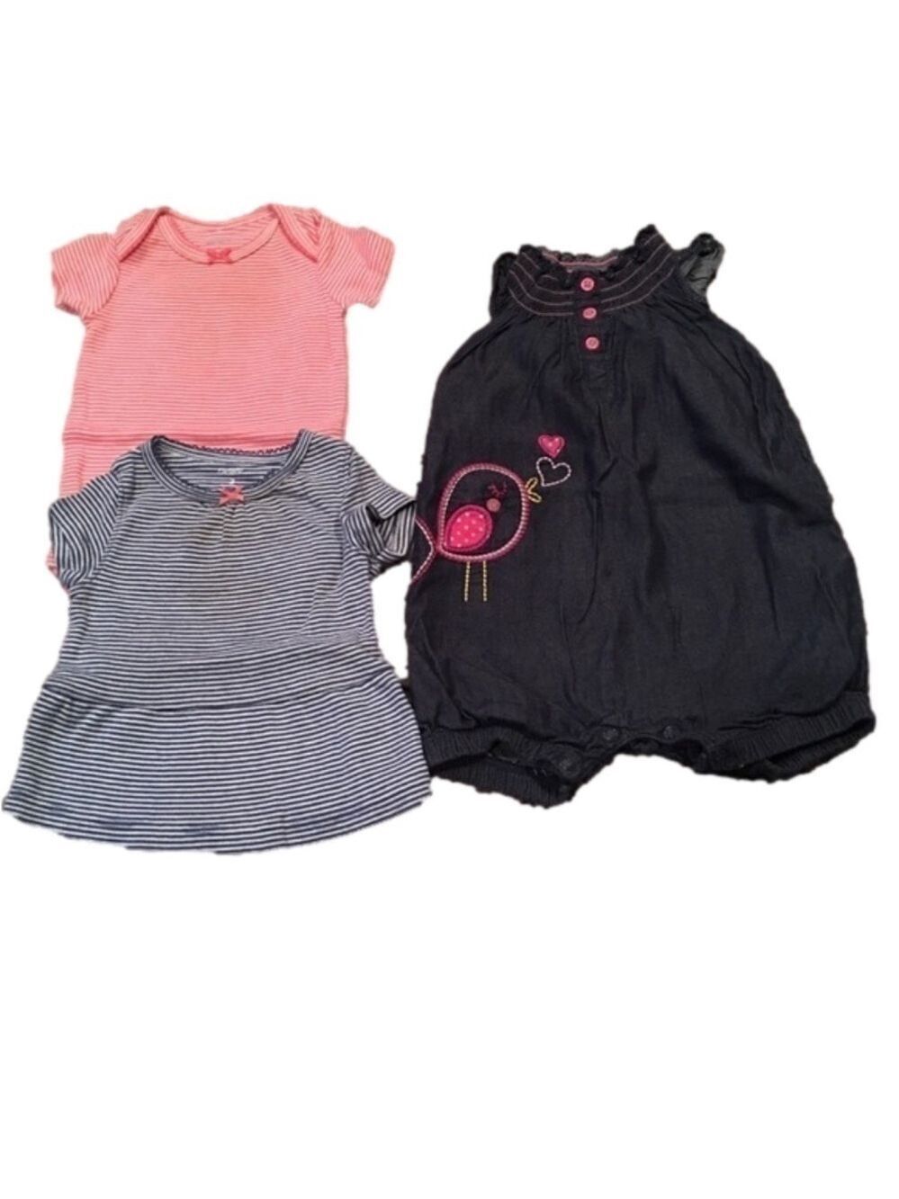 CARTER’S size 3 Months Romper & Tops Bundle
